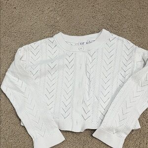 GAP Women's White Chevron Cardigan